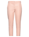 White Wise Cropped Pants In Pink