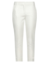 White Wise Cropped Pants In White