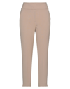 Peserico Woman Pants Sand Size 12 Polyester, Viscose, Cotton, Elastane In Beige