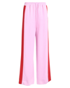 Burberry Side-stripe Wide-leg Track Pants In Pink