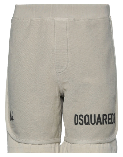 Dsquared2 Man Shorts & Bermuda Shorts Beige Size L Cotton, Elastane