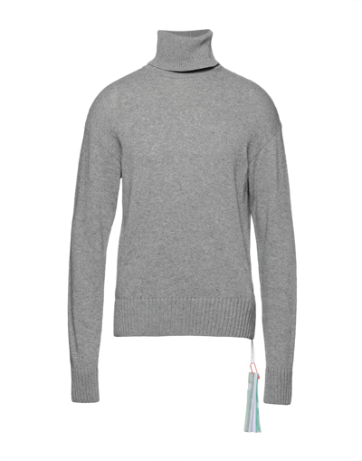 Off-white Man Turtleneck Grey Size L Viscose, Polyamide, Wool, Cashmere