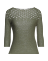 White Wise Sweaters In Military Green