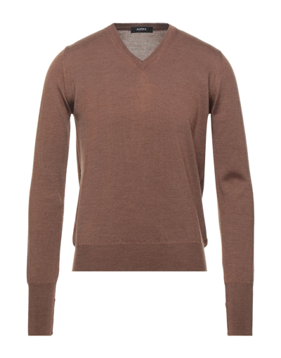 Alpha Studio Sweaters In Sand