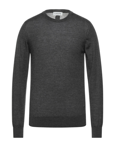 Lanvin Sweaters In Steel Grey