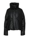 Mm6 Maison Margiela Pleather Puffer Jacket In Black