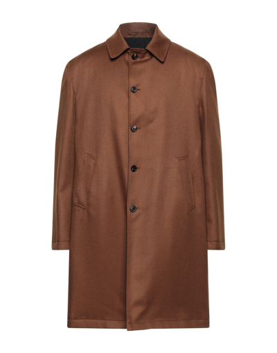 Lardini Overcoats In Brown