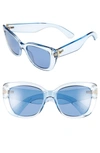 Kate Spade 'sharlots' 52mm Sunglasses - Blue In Blue/blue Solid