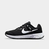 Nike Kids' Revolution 6 Flyease Running Shoe In Black/dark Smoke Grey/white