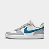 Nike Big Kids' Court Borough Low 2 Casual Shoes In White/marina/light Smoke Grey/habanero Red