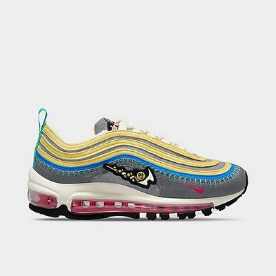 Nike Air Max 97 Se Big Kids' Shoes In Iron Grey/green