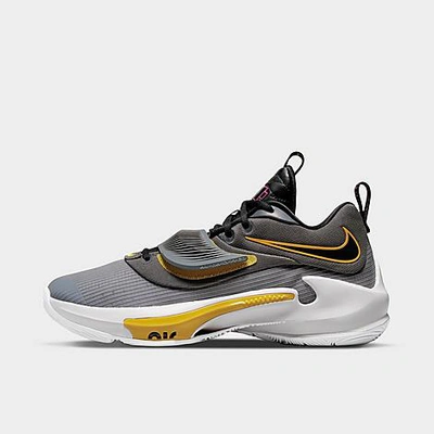 Nike Zoom Freak 3 High-top Sneakers In Iron Grey/black/vivid Sulfur/particle Grey/grey Fog/white