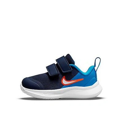 Nike Kids' Toddler Star Runner 3 Hook-and-loop Running Shoes In Midnight Navy/imperial Blue/white