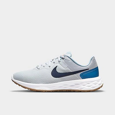 Nike Revolution 6 Next Nature Road Running Shoe In Pure Platinum/thunder Blue/dark Marina Blue/worn Blue/hot Curry/gum Light Brown