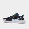 Nike Women's Pegasus Trail 3 Running Shoes In Black/light Marine/hyper Royal/pink Rise