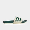Adidas Originals Adidas Men's Essentials Adilette Comfort Slide Sandals In Wonder White/collegiate Green/gold Metallic
