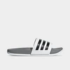 Adidas Originals Adidas Men's Essentials Adilette Comfort Slide Sandals In White/black/grey