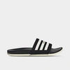 Adidas Originals Adidas Men's Essentials Adilette Comfort Slide Sandals In Black/wonder White/gold Metallic