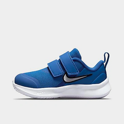 Nike Babies'  Kids' Toddler Star Runner 3 Hook-and-loop Running Shoes In Game Royal/midnight Navy/white