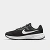 Nike Big Kids' Revolution 6 Running Shoes In Black/white/dark Smoke Grey