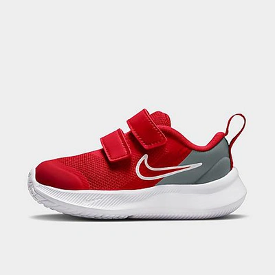 Nike Kids' Toddler Star Runner 3 Hook-and-loop Running Shoes In University Red/smoke Grey/university Red
