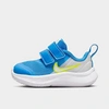 Nike Babies'  Kids' Toddler Star Runner 3 Hook-and-loop Running Shoes In Grey Fog/photo Blue/atomic Green/white