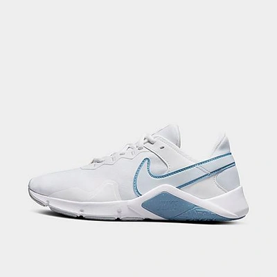Nike Women's Legend Essential 2 Training Shoes In White/aura/phantom/worn Blue