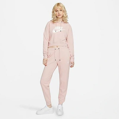 Nike Women's Sportswear Essential Jogger Pants In Pink Oxford/white