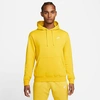 Nike Sportswear Club Fleece Embroidered Hoodie In Vivid Sulphur/vivid Sulphur/white