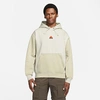 Nike Men's Acg Therma-fit Fleece Pullover Hoodie In Bone/white