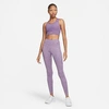 Nike Women's One Luxe Heathered Tights In Amethyst Smoke/clear