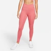Nike Women's One Luxe Mid-rise Tights In Archaeo Pink/clear