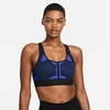 Nike Women's Dri-fit Adv Swoosh Ultrabreathe Padded Medium-support Sports Bra In Midnight Navy/lapis/black/lapis