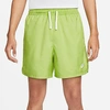 Nike Men's Sportswear Sport Essentials Lined Flow Shorts In Vivid Green/white