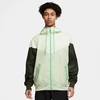 Nike Men's Sportswear Windrunner Woven Hooded Jacket In Honeydew/lime Ice/sequoia/white