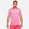 Nike Men's Dri-fit Rise 365 Running T-shirt In Hyper Pink/heather