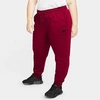 Nike Sportswear Essential Women's Fleece Pants In Pomegranate,black