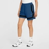 Nike Women's Dri-fit Swoosh Fly Sisterhood Basketball Shorts In Court Blue/flat Gold
