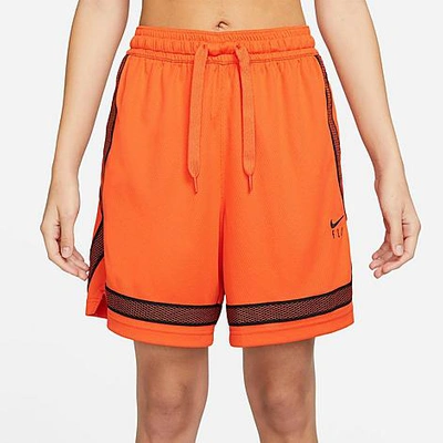 Nike Women's Dri-fit Swoosh Fly Basketball Shorts In Team Orange/black