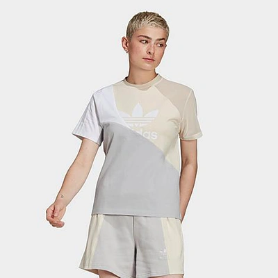 Adidas Originals Adidas Women's Originals Adicolor Split Trefoil T-shirt In Gray