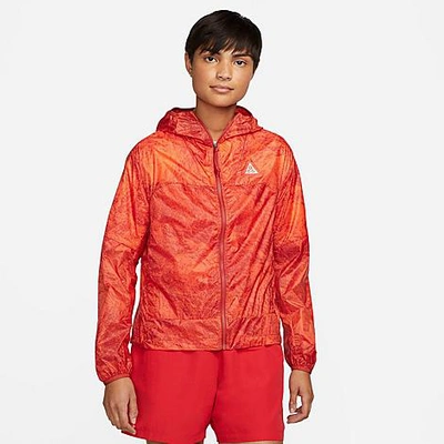 Nike Women's  Acg "cinder Cone" Allover Print Jacket In Red