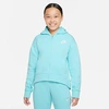Nike Kids'  Girls' Sportswear Club Fleece Full-zip Hoodie In Copa/white