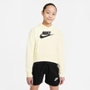 Nike Kids'  Girls' Sportswear Club Fleece High-low Pullover Hoodie In Coconut Milk/black