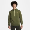 Nike Men's Sportswear Club Half-zip Pullover Jacket In Rough Green/saturn Gold/saturn Gold
