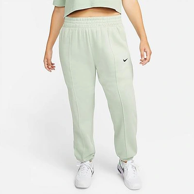 Nike Women's Sportswear Essential Fleece Jogger Pants In Seafoam/black