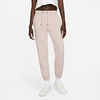 Nike Women's Sportswear Essential Lightweight Fleece Jogger Pants In Pink Oxford/white