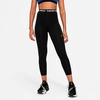 Nike Women's Pro 365 High-waisted Cropped Leggings In Black/heather/white