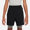 Nike Kids'  Boys' Yoga 2-in-1 Training Shorts In Black