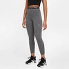 Nike Pro Women's 365 Dri-fit High-rise 7/8 Length Leggings In Black/heather/white