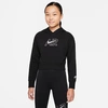 Nike Kids'  Girls' Air French Terry Crop Hoodie In Black/white/light Smoke Grey